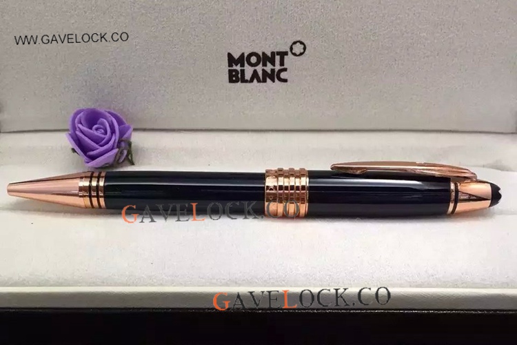 Copy Montblanc JFK Rose Gold Clip Ballpoint Pen - Special Edition